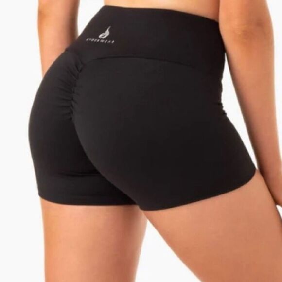 Ryderwear NWT Staple Scrunch Booty Shorts in Black Size Small - Picture 1 of 6